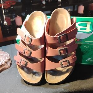 BETULA burgandy Leather Sandals with Adjustable Straps